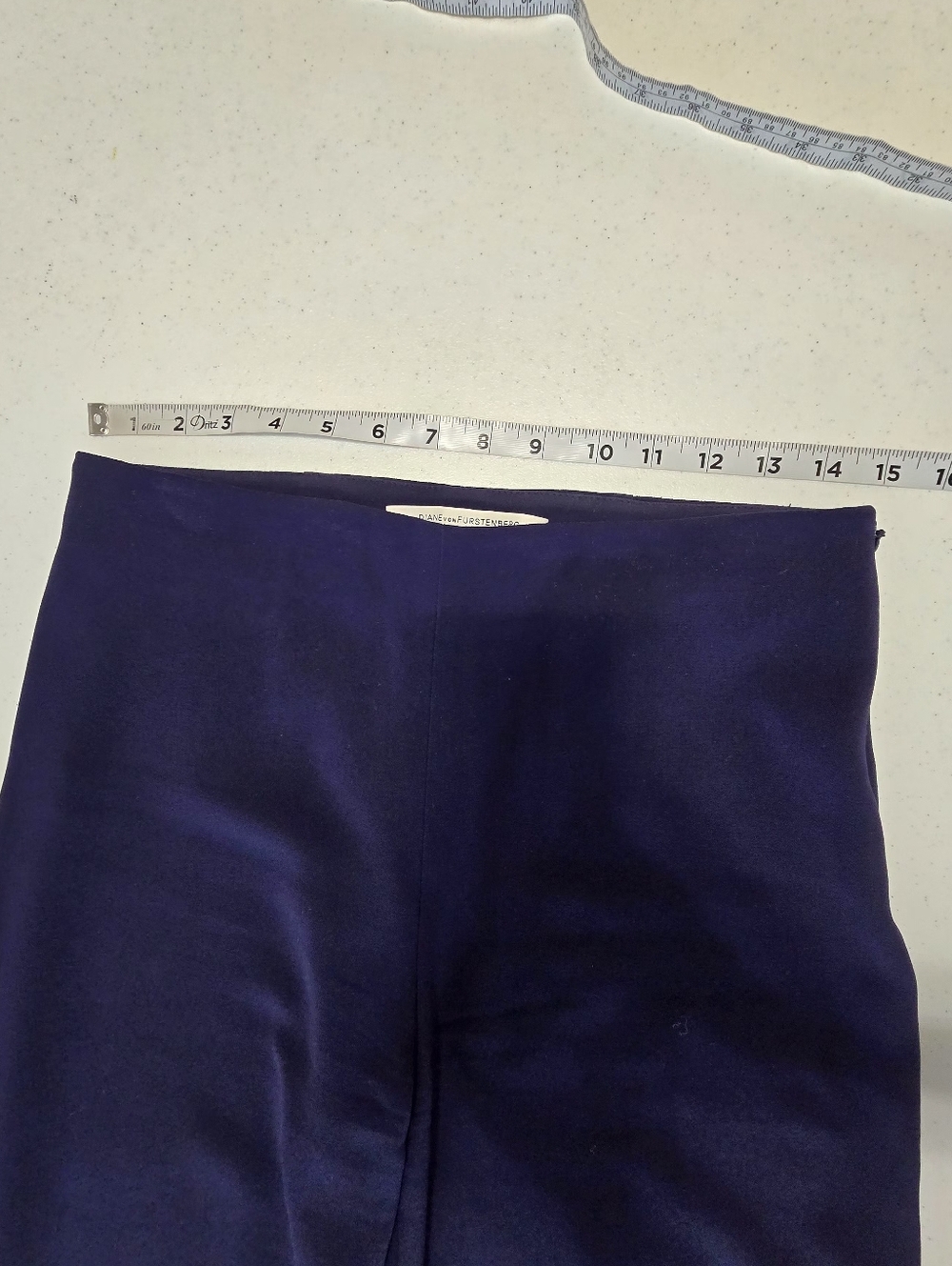 Diane Von Furstenberg Preston Wide Leg Crepe Pants Navy Women's 4 Wideleg Office - Picture 5 of 13